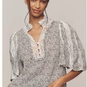 Lace Trimmed Blouse